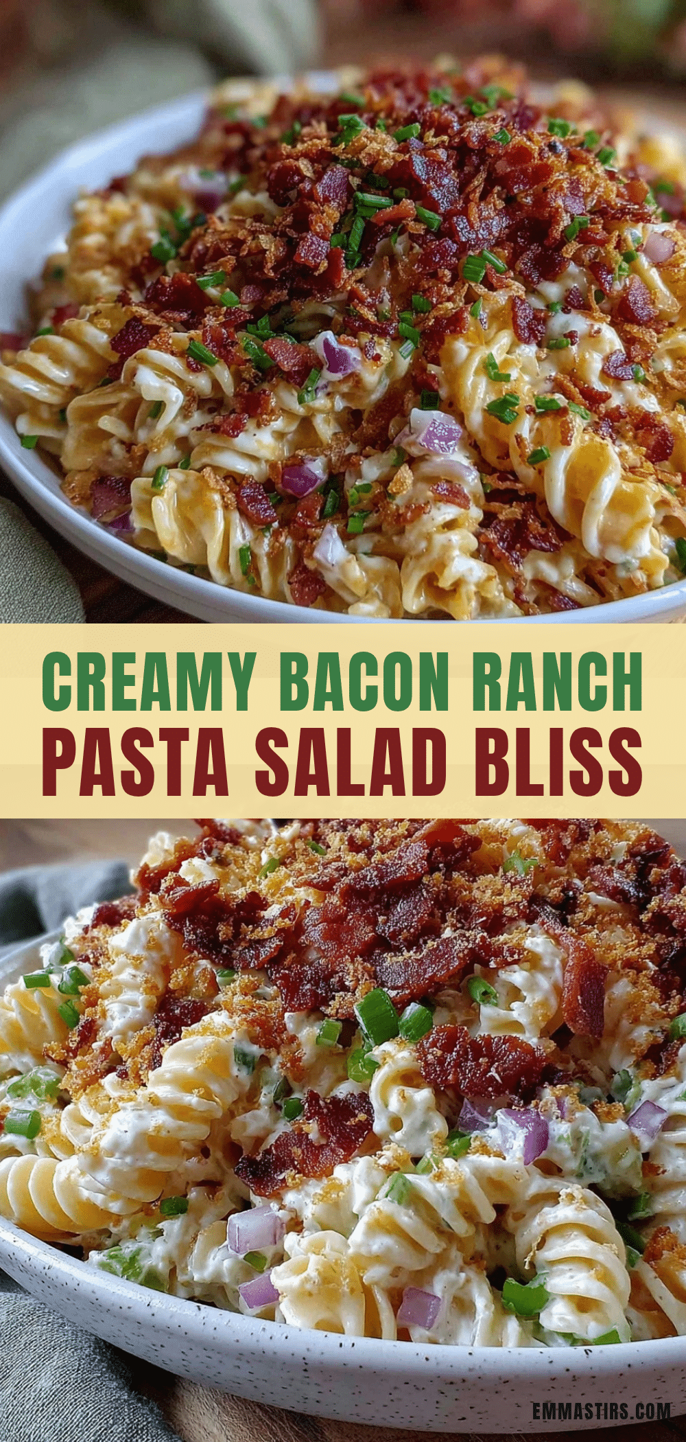 creamy bacon ranch pasta salad recipe
