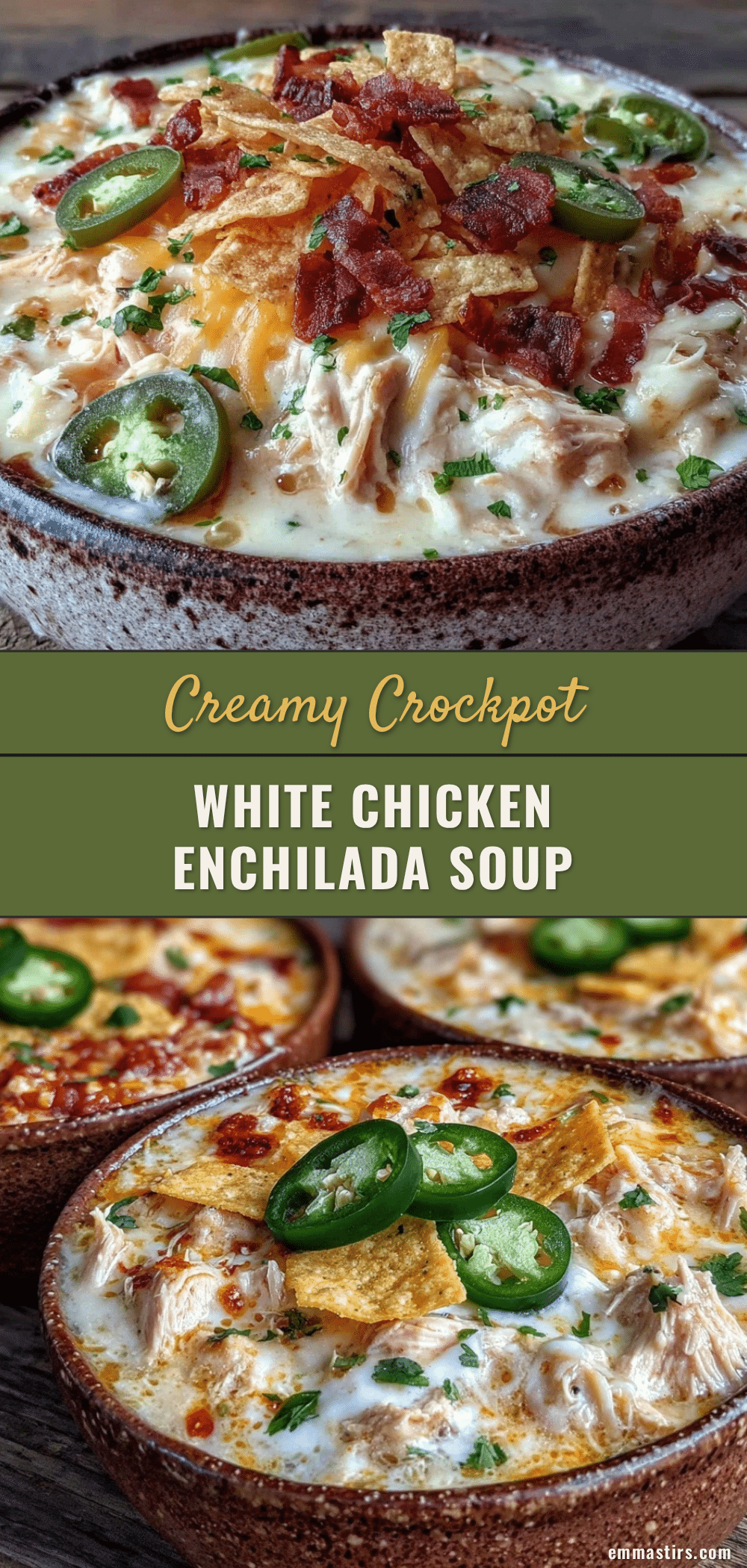 creamy crockpot white chicken enchilada soup recipe