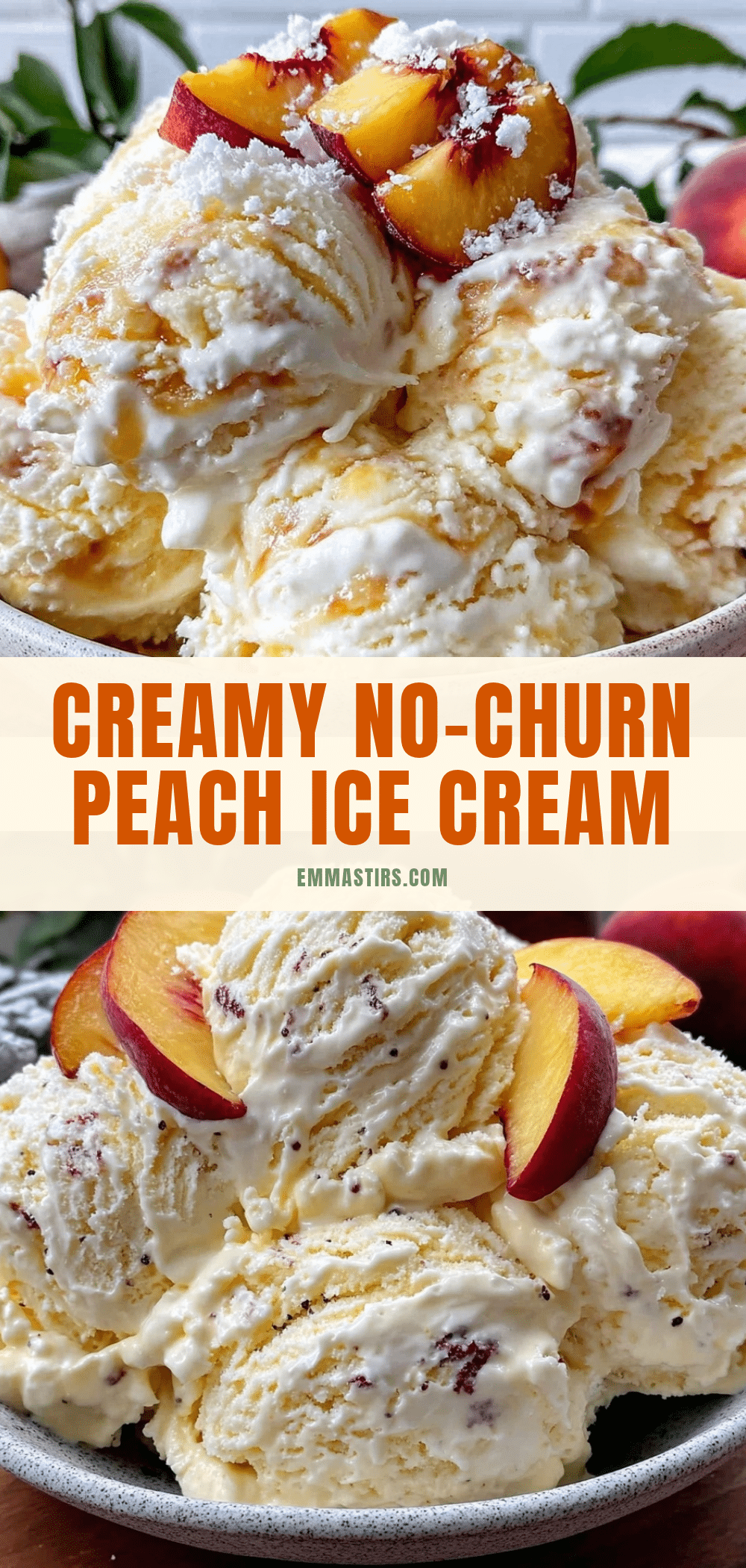 creamy no-churn peach ice cream recipe