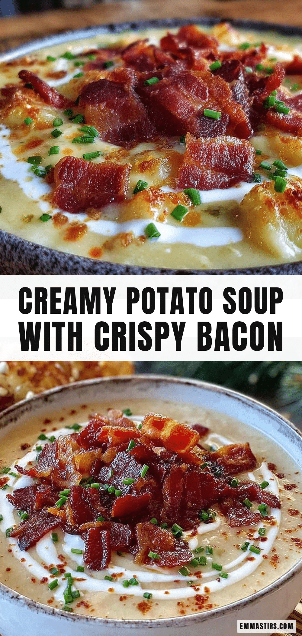 creamy potato soup with crispy bacon recipe