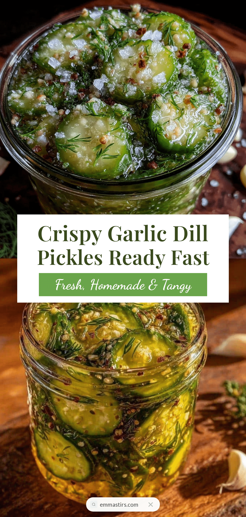 crispy garlic dill refrigerator pickles recipe