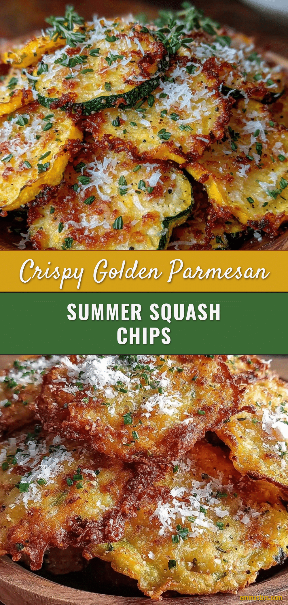 crispy parmesan summer squash chips recipe