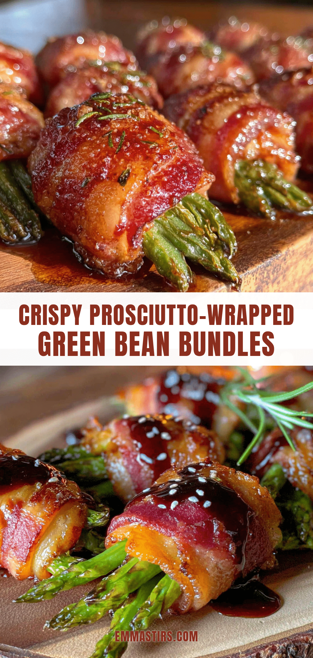 crispy prosciutto-wrapped green bean bundles recipe