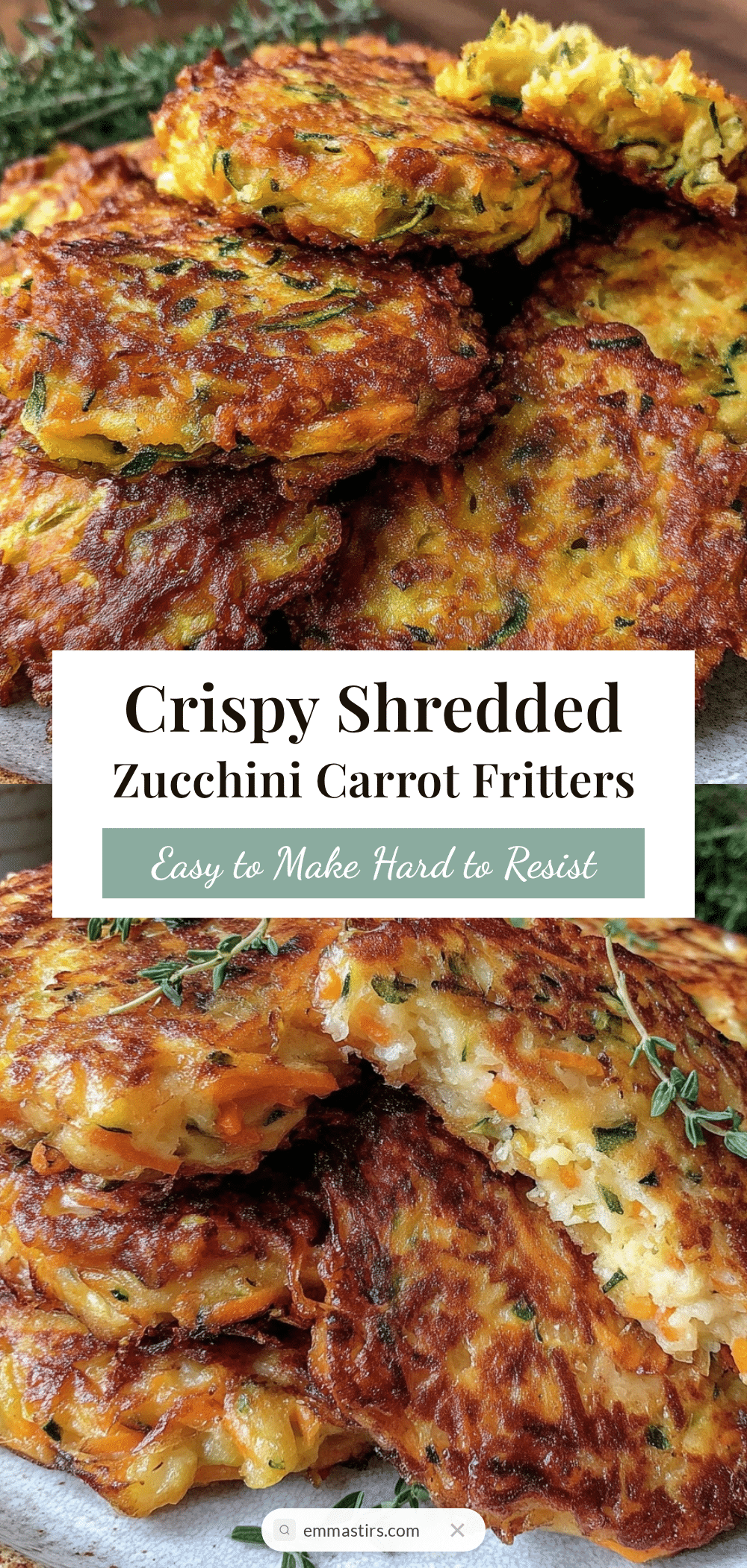 crispy shredded zucchini and carrot fritters recipe