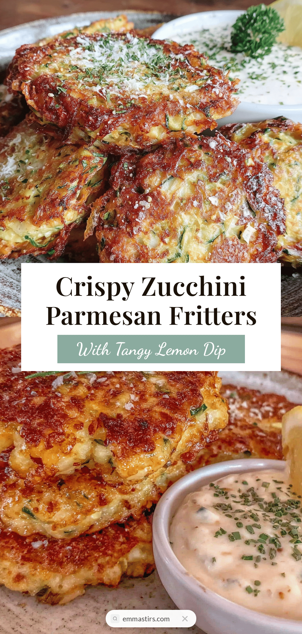 crispy zucchini parmesan fritters recipe