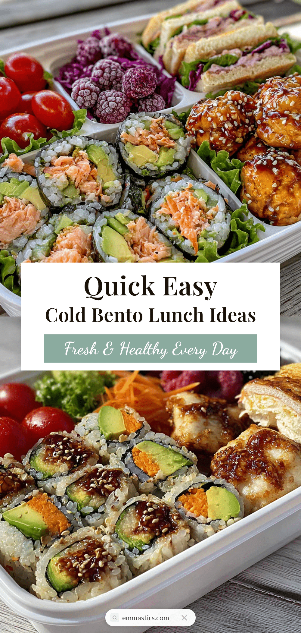 easy cold bento box lunch recipe