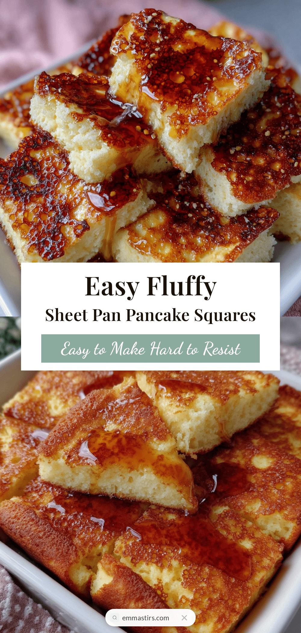 easy fluffy sheet pan pancake squares recipe