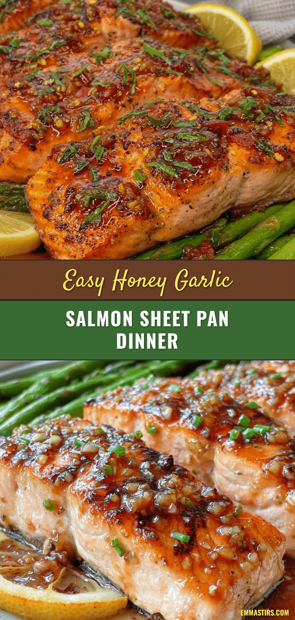 easy sheet pan honey garlic salmon recipe