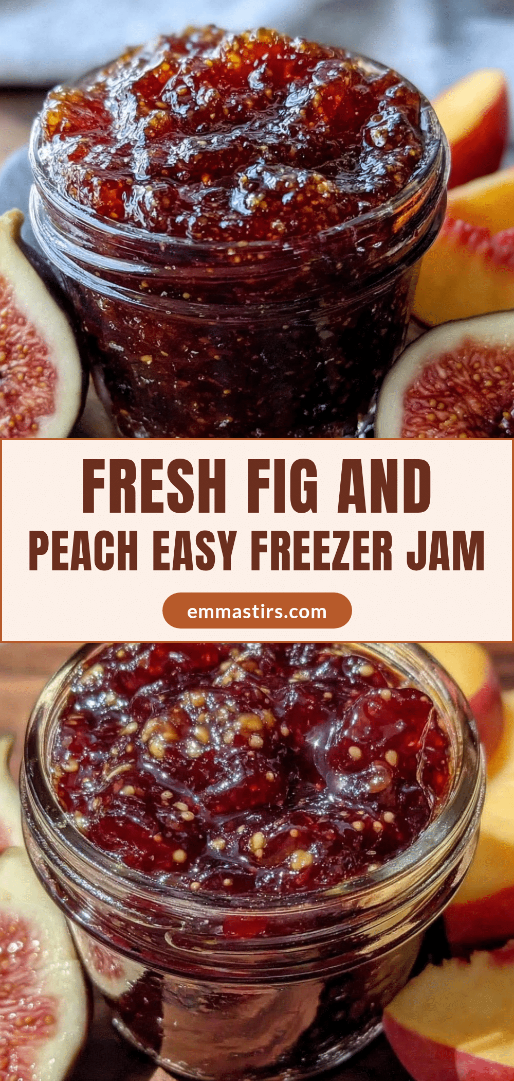 fresh healthy fig and peach freezer jam recipe