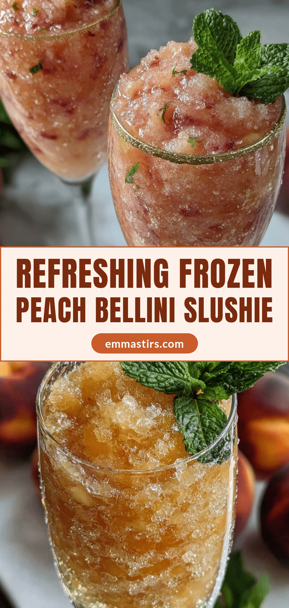 frozen peach bellini slushie recipe
