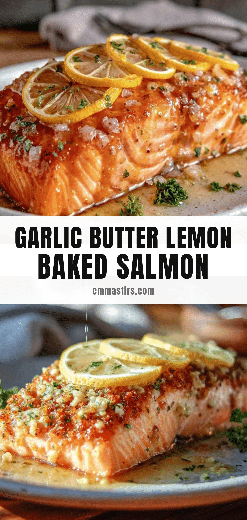 garlic butter baked salmon recipe