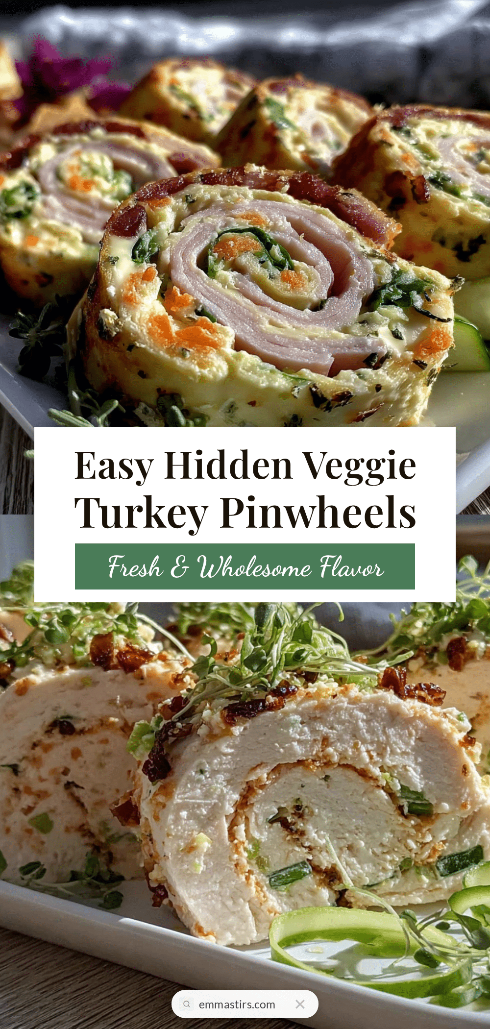 hidden veggie turkey pinwheels recipe