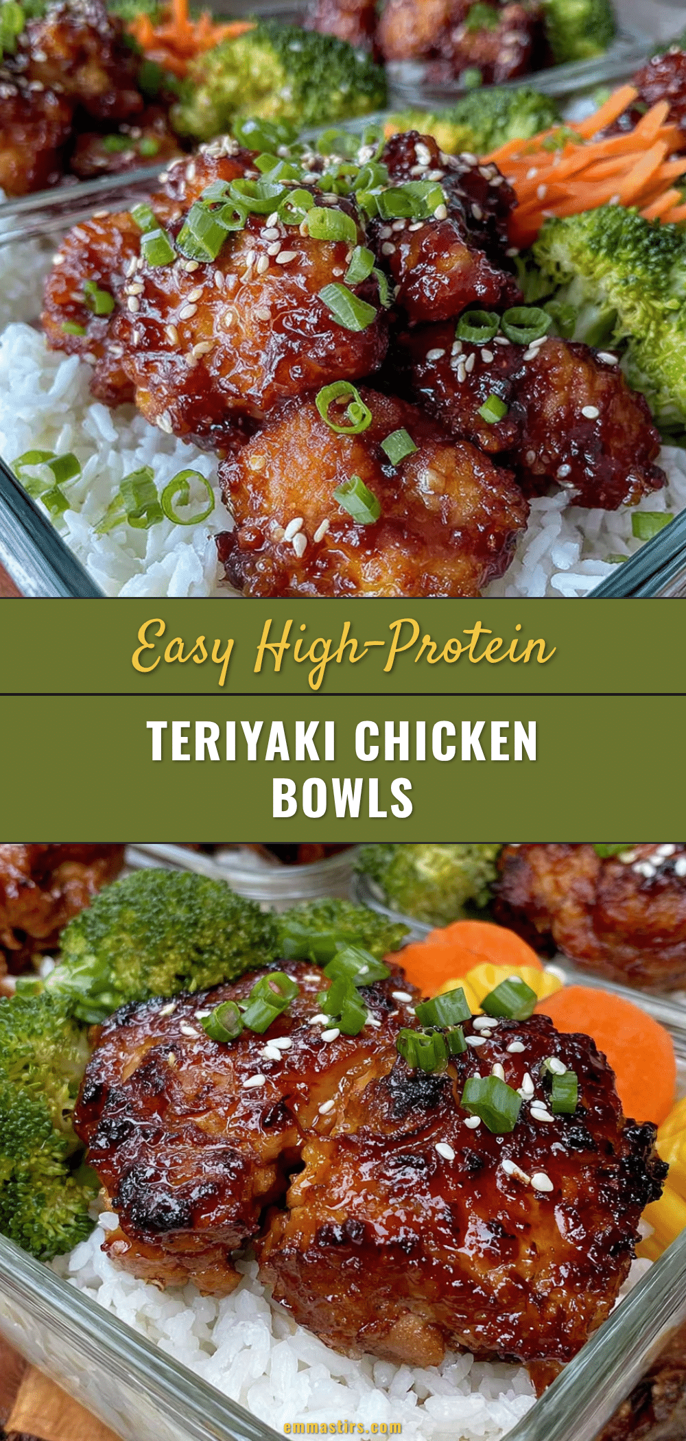 high-protein teriyaki chicken and rice meal prep bowls recipe