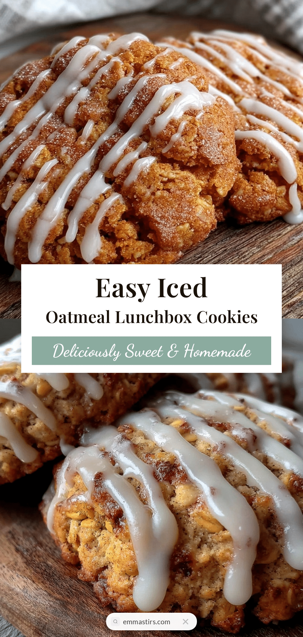 iced oatmeal lunchbox cookies recipe