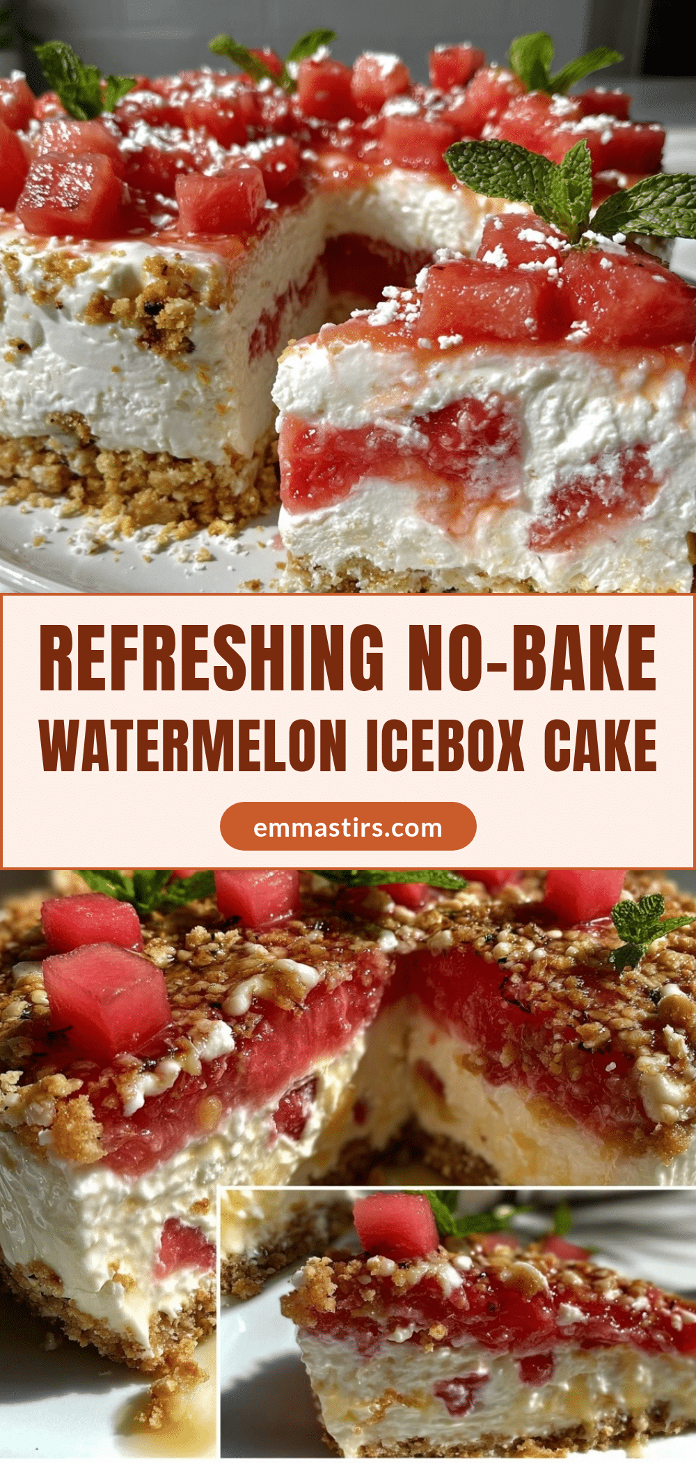 no-bake watermelon icebox cake recipe