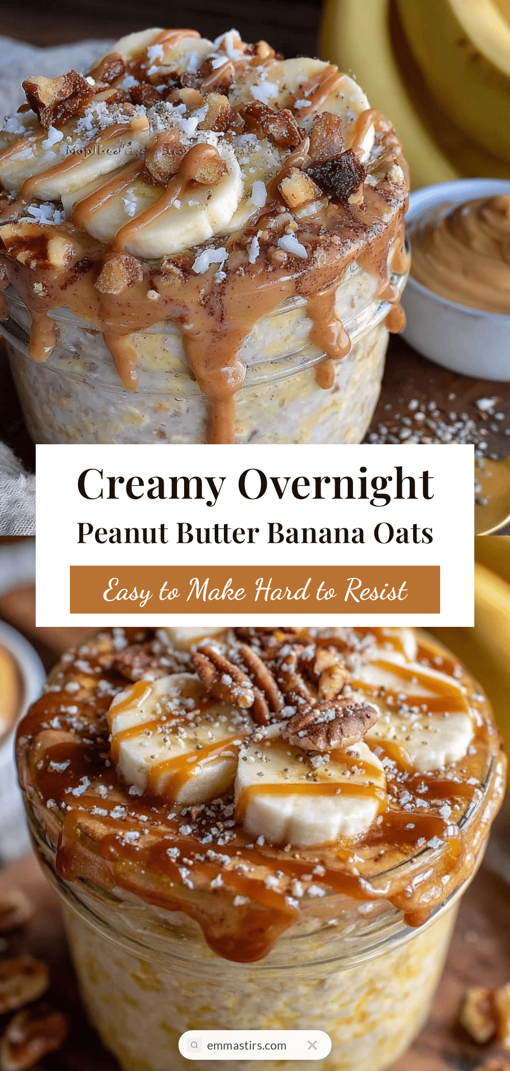 overnight peanut butter banana oats recipe
