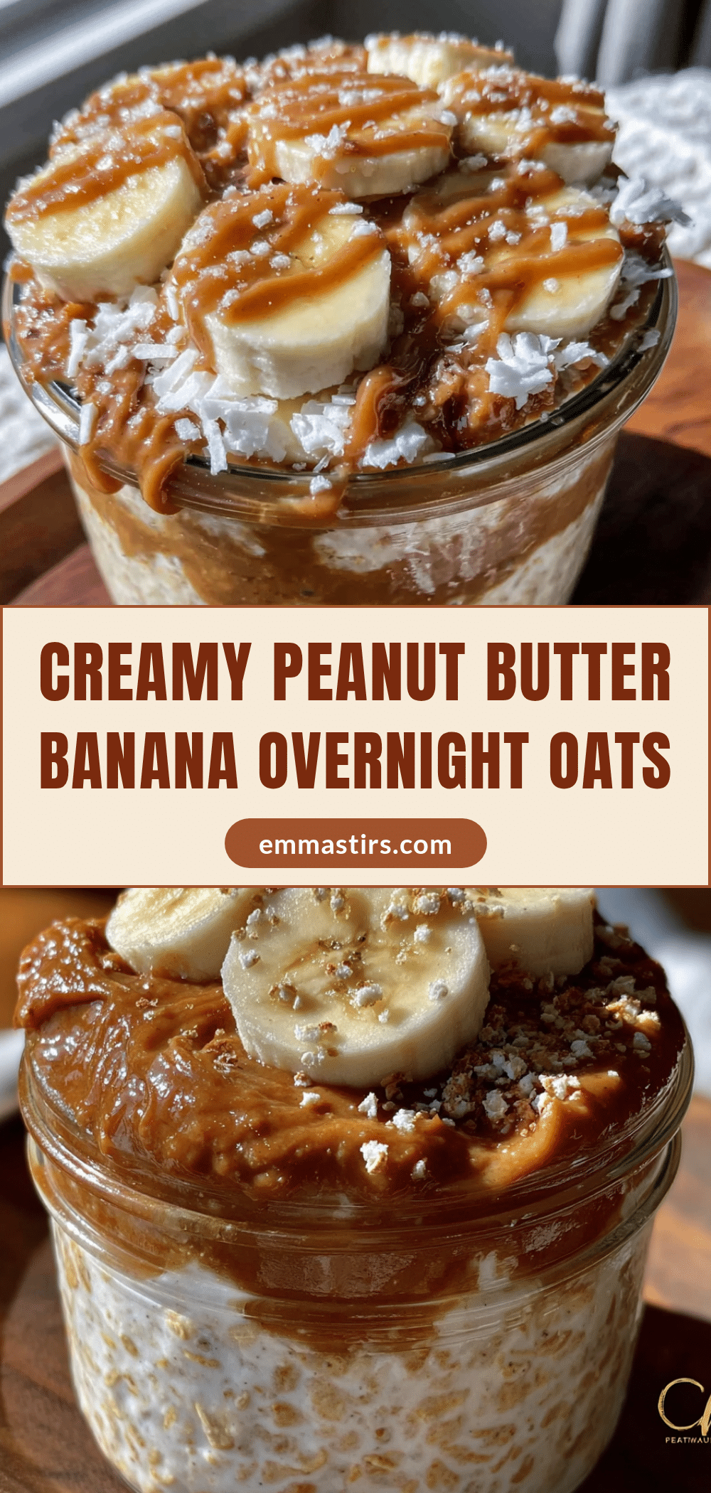 peanut butter banana overnight oats recipe