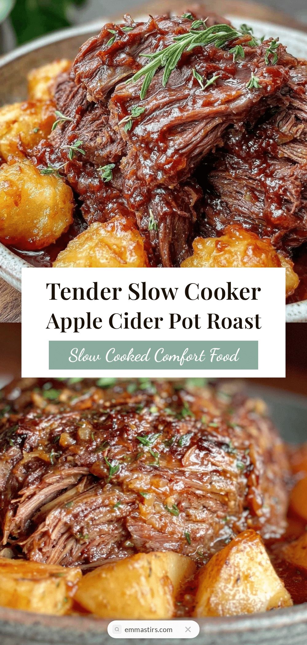 slow cooker apple cider pot roast recipe