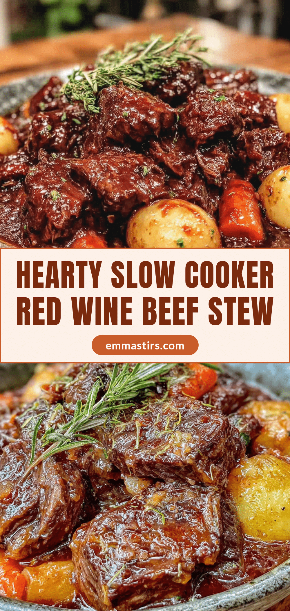 slow cooker red wine beef stew recipe