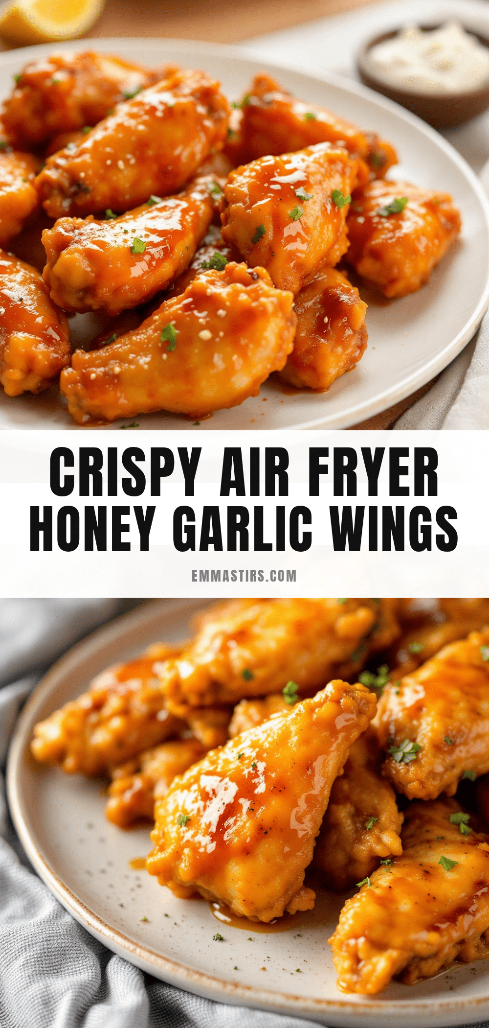 air fryer honey garlic chicken wings recipe