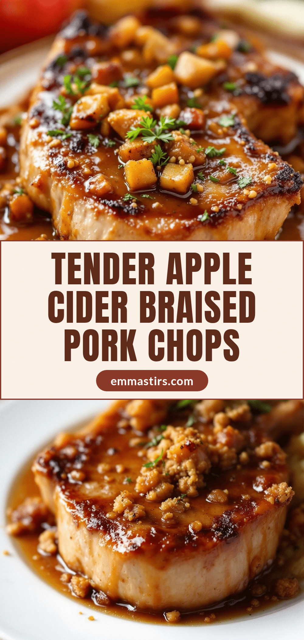apple cider braised pork chops recipe