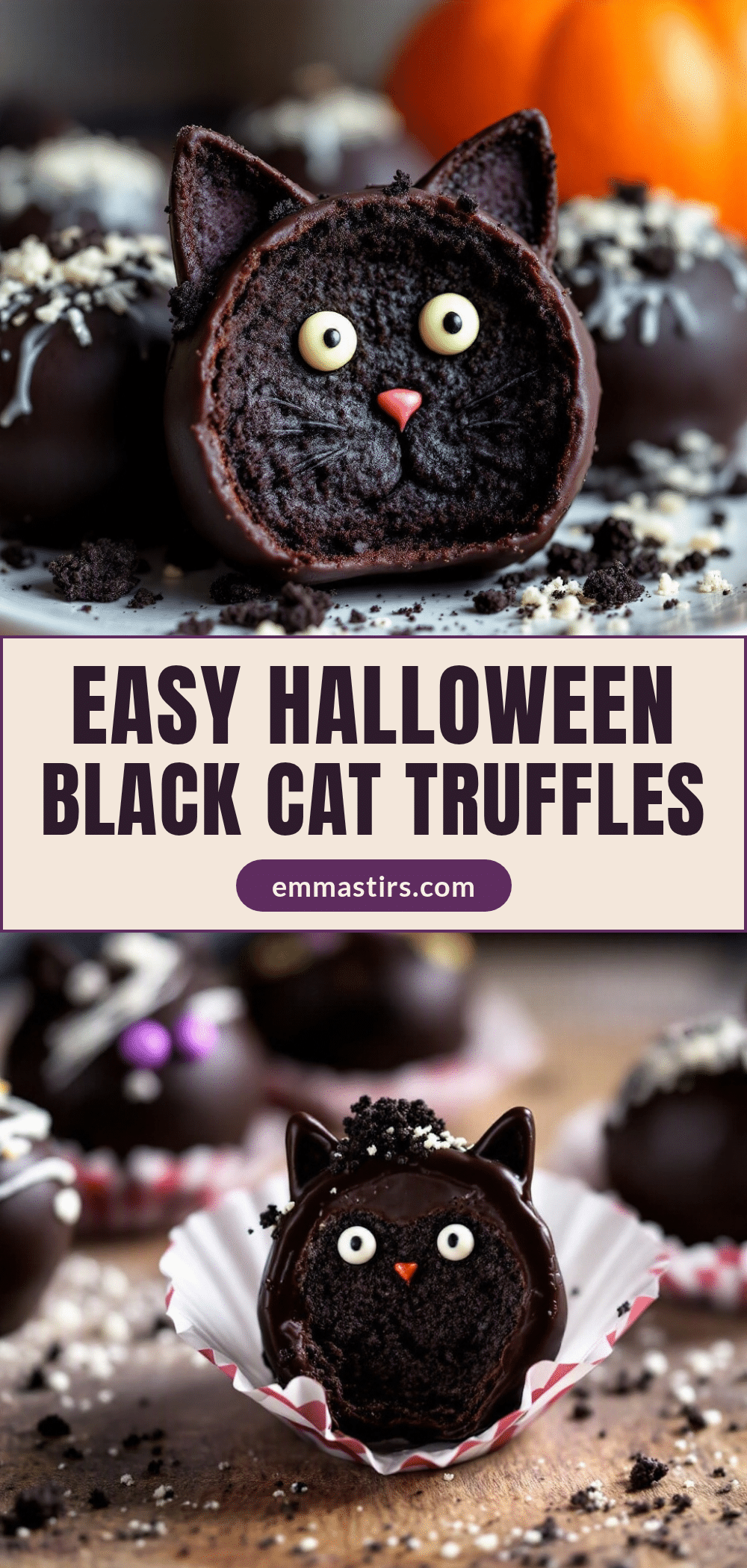 black cat oreo truffles halloween recipe