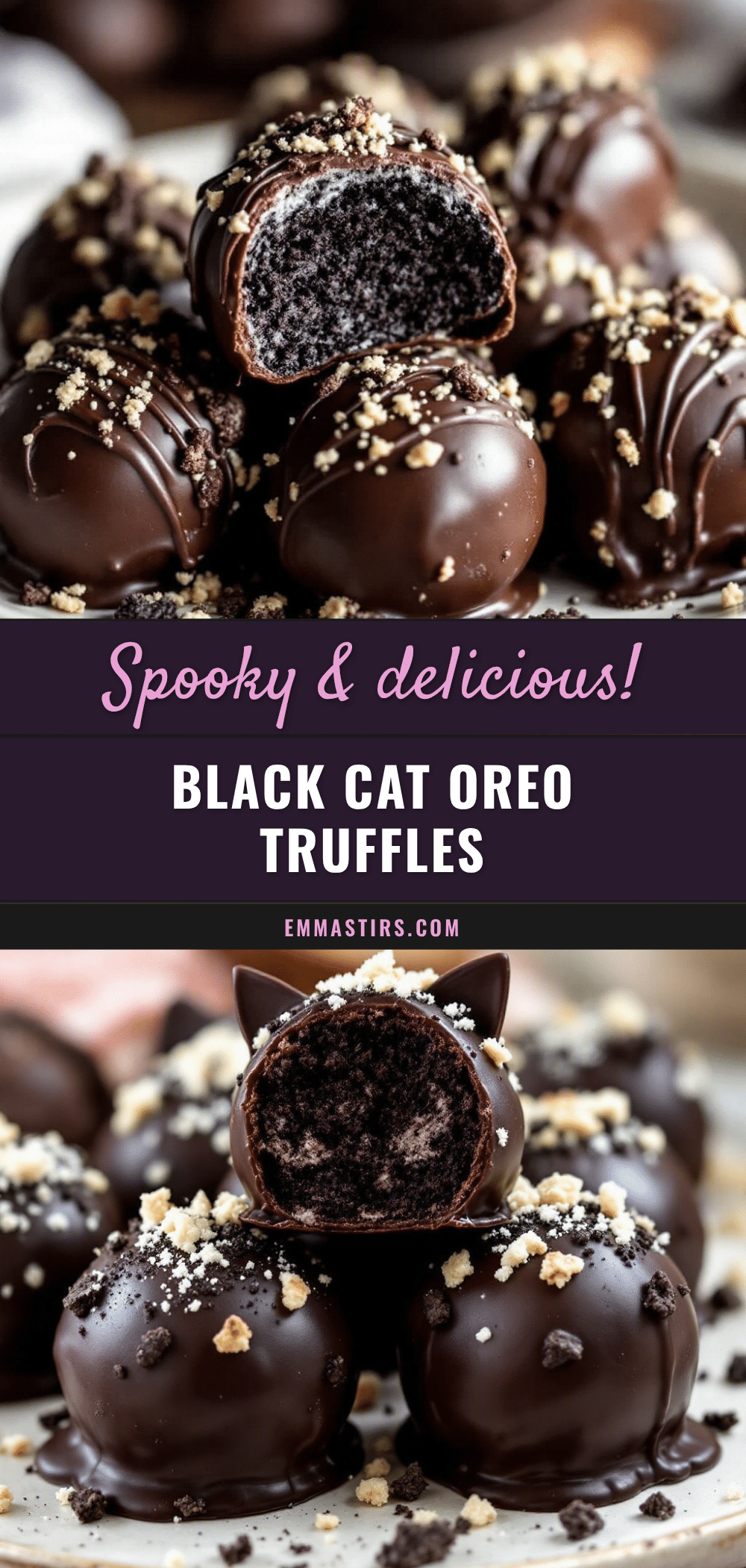 black cat Oreo truffles recipe