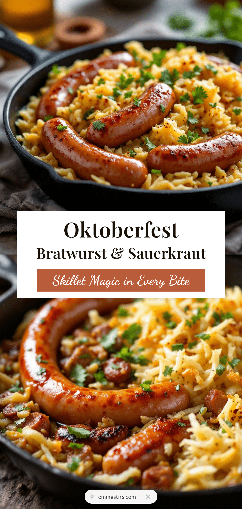 bratwurst and sauerkraut skillet recipe