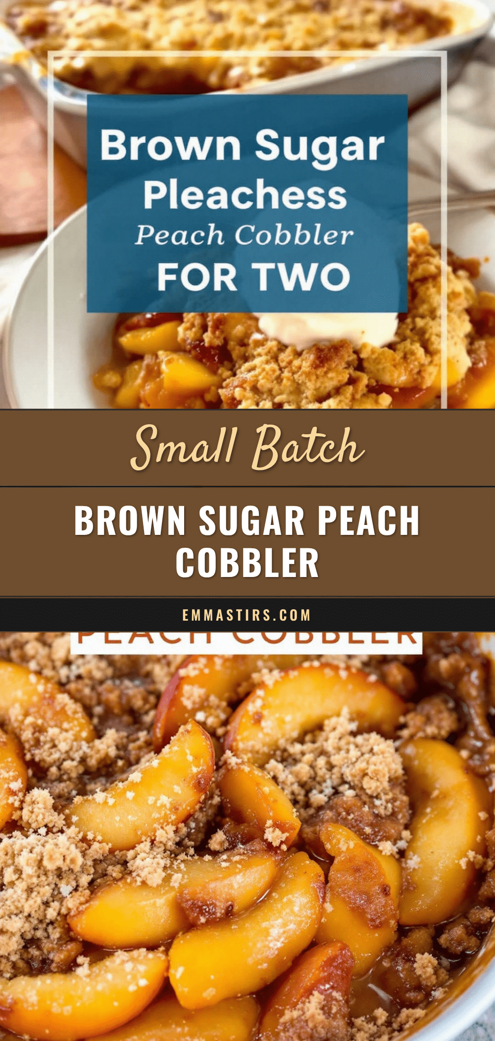 brown sugar peach cobbler for two recipe