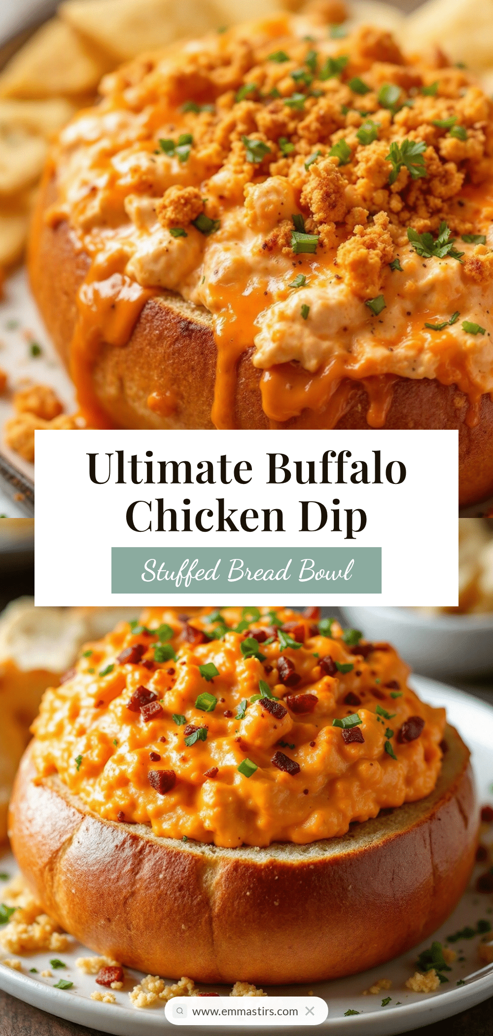 buffalo chicken dip bread bowl recipe