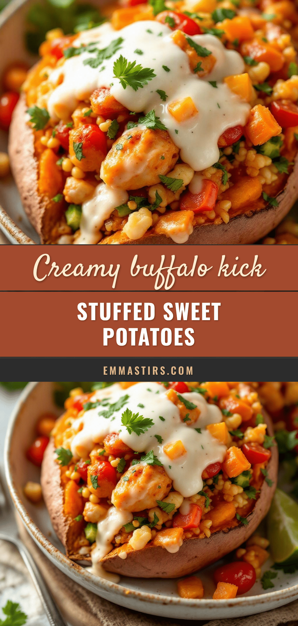 buffalo chicken stuffed sweet potato recipe