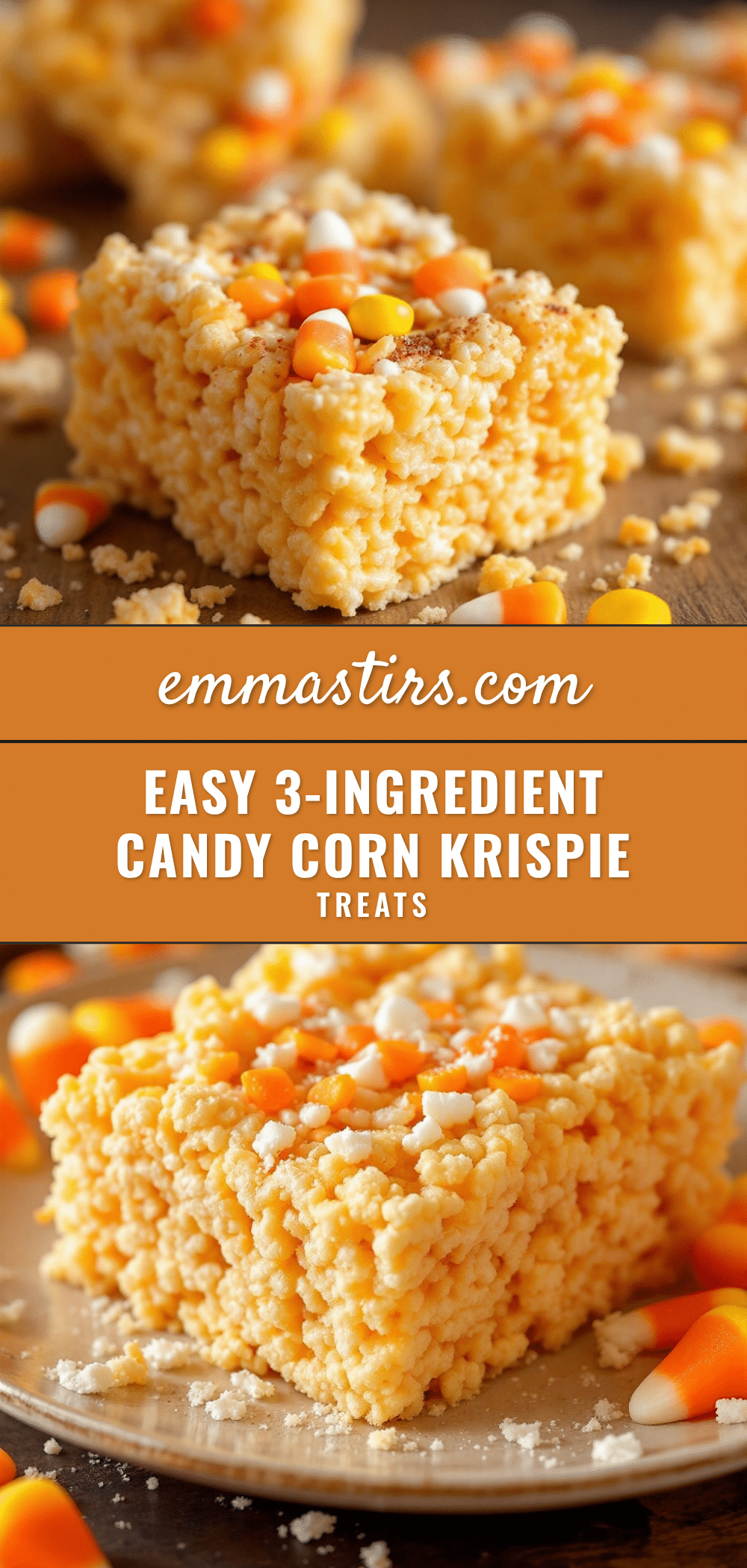 candy corn rice krispie treats recipe