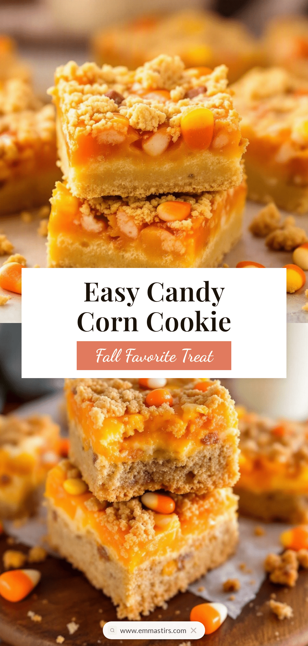 candy corn sugar cookie bars recipe