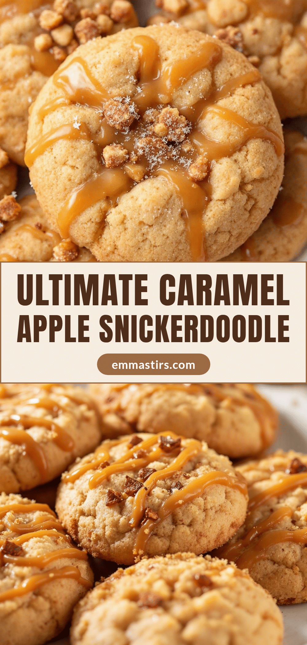 Caramel Apple Snickerdoodle Cookies recipe