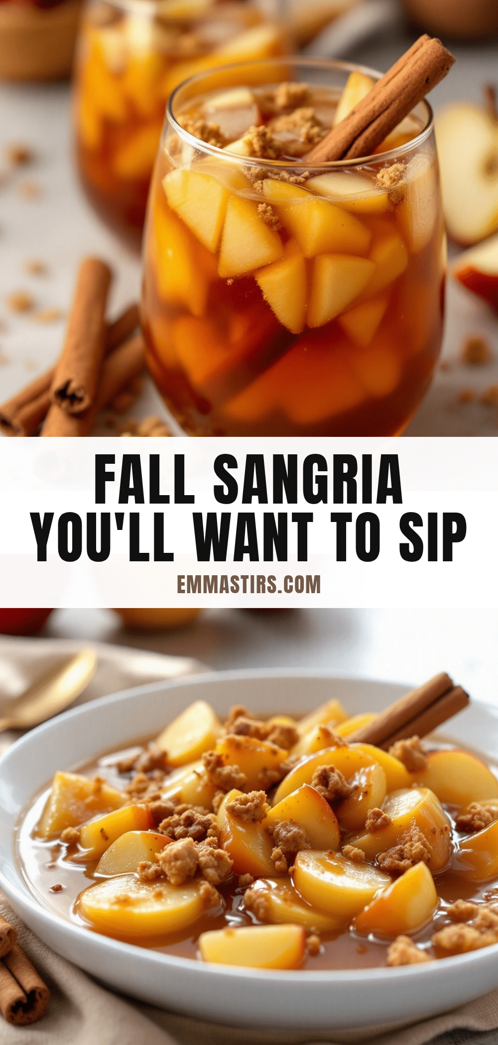cozy caramel apple sangria recipe