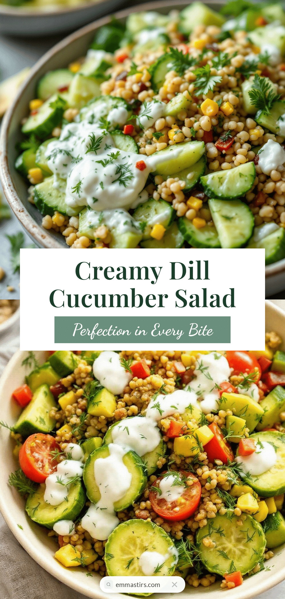 creamy dill cucumber salad recipe