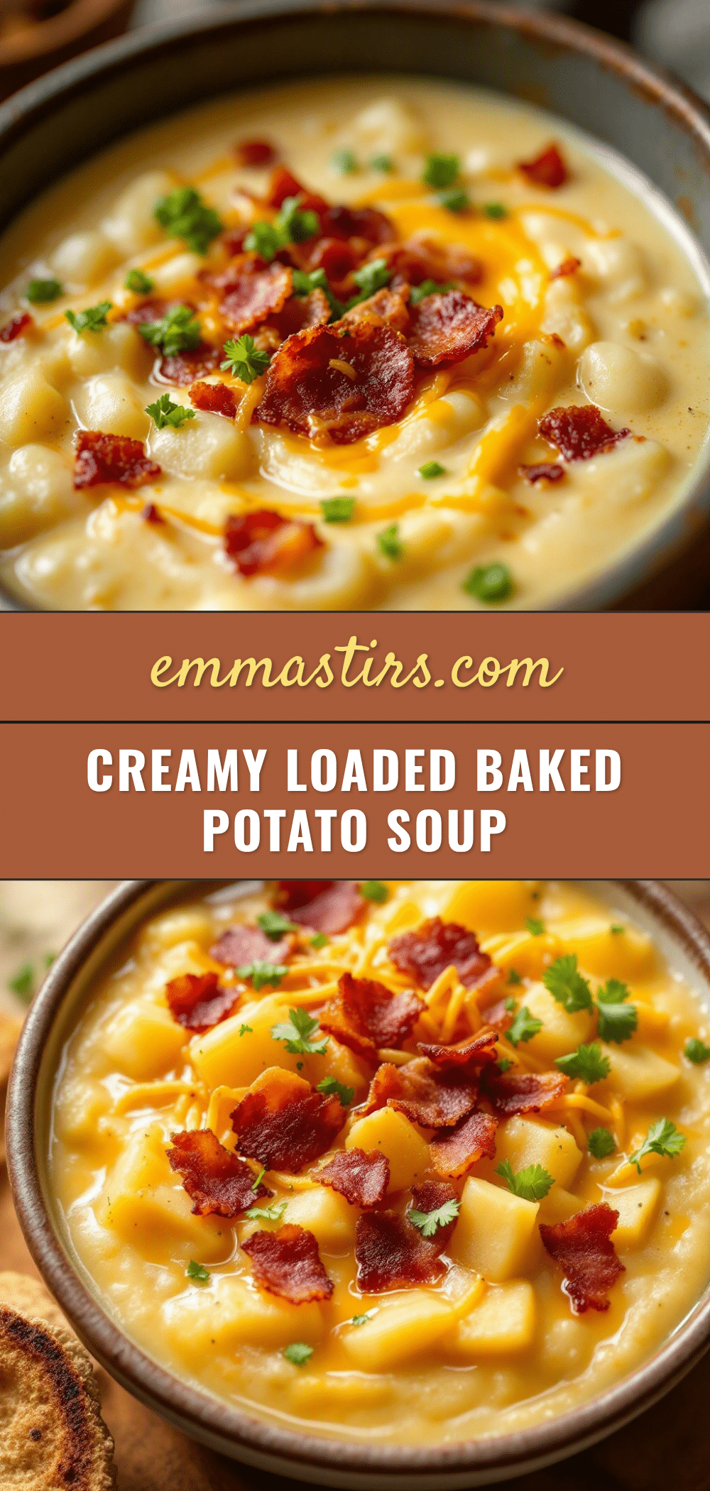 creamy loaded baked potato soup with bacon recipe
