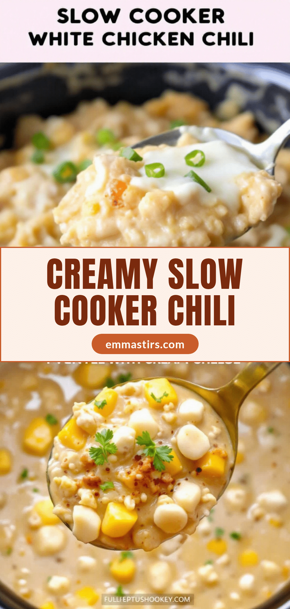 creamy slow cooker white chicken chili recipe