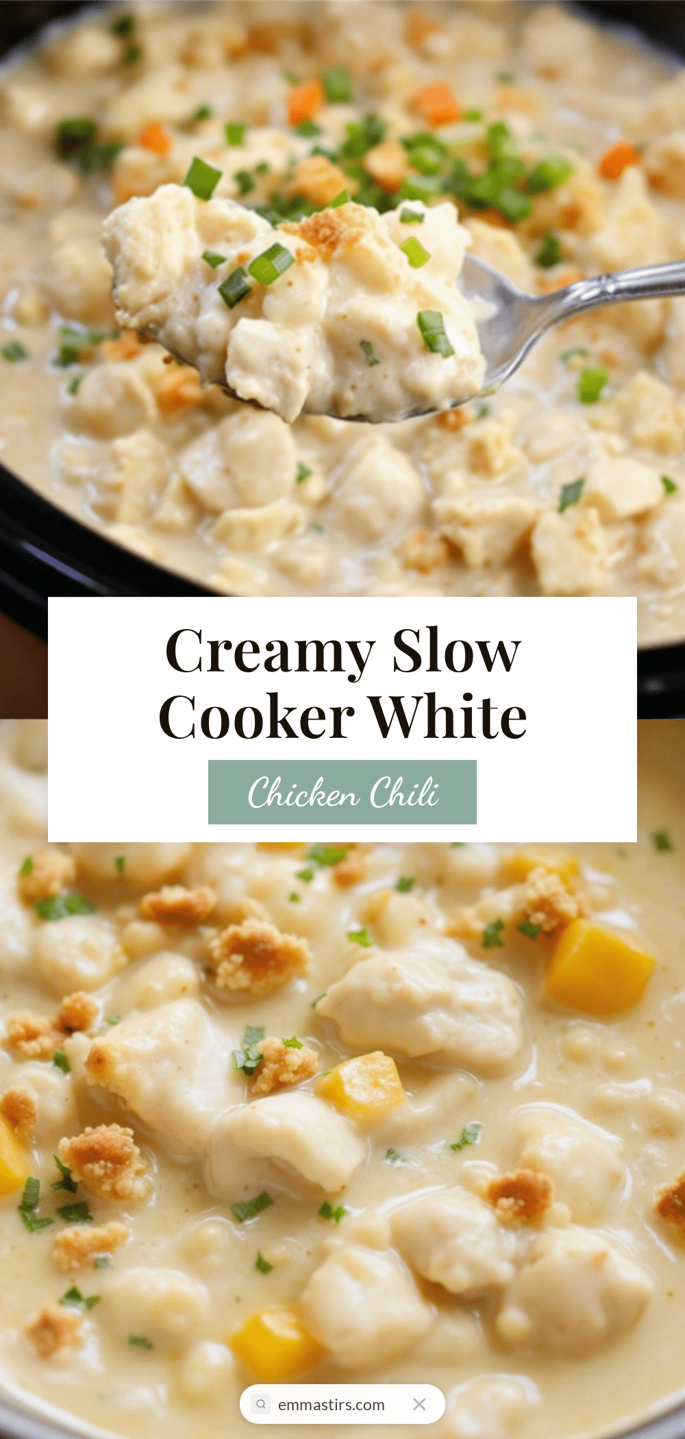 creamy white chicken chili crockpot recipe