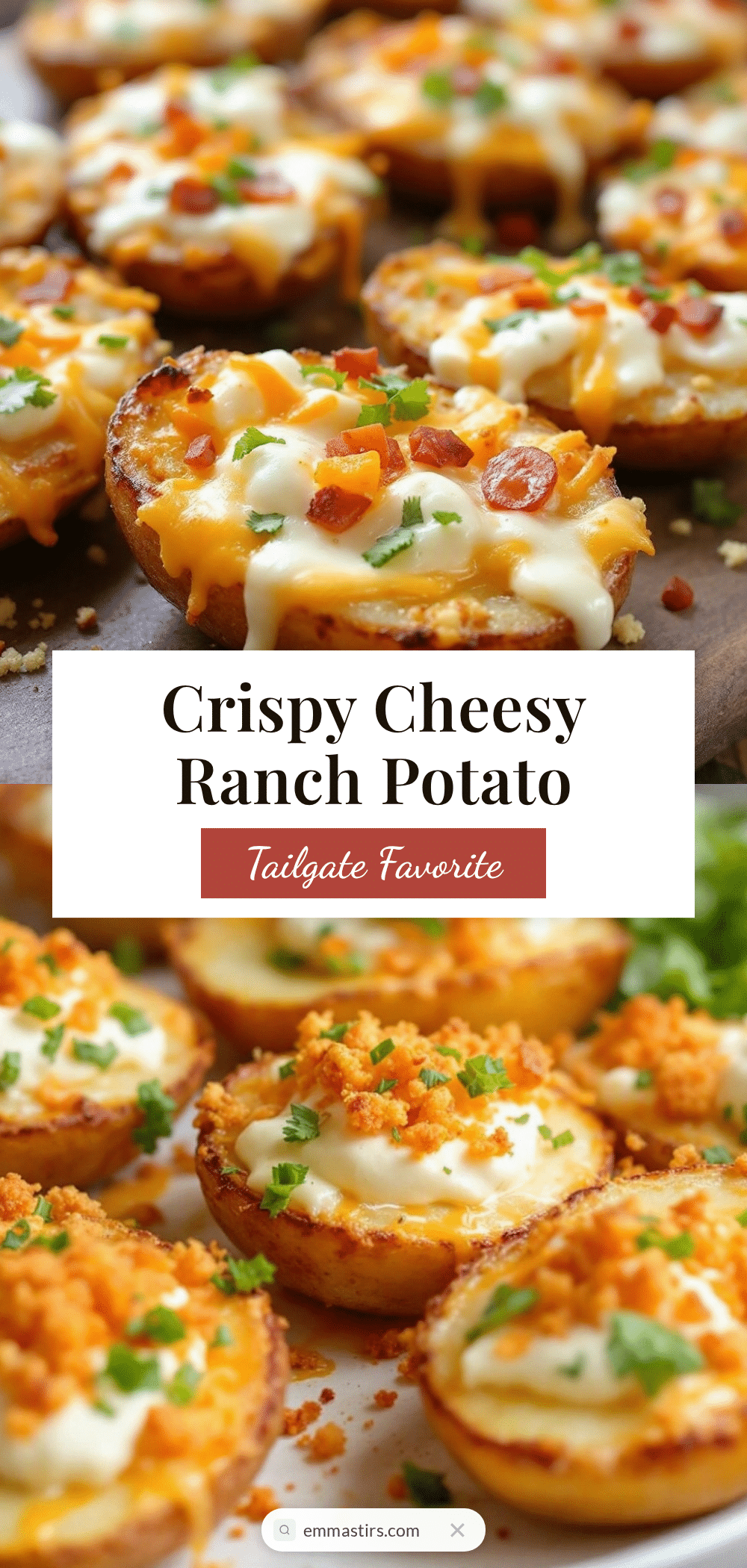crispy cheesy ranch potato skins recipe