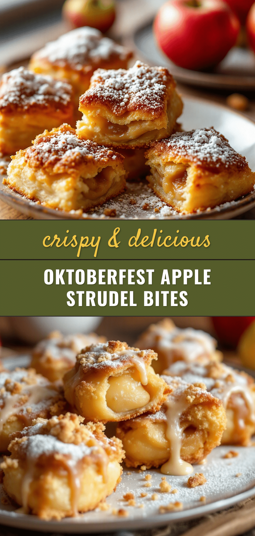 Crispy Oktoberfest Apple Strudel Bites recipe