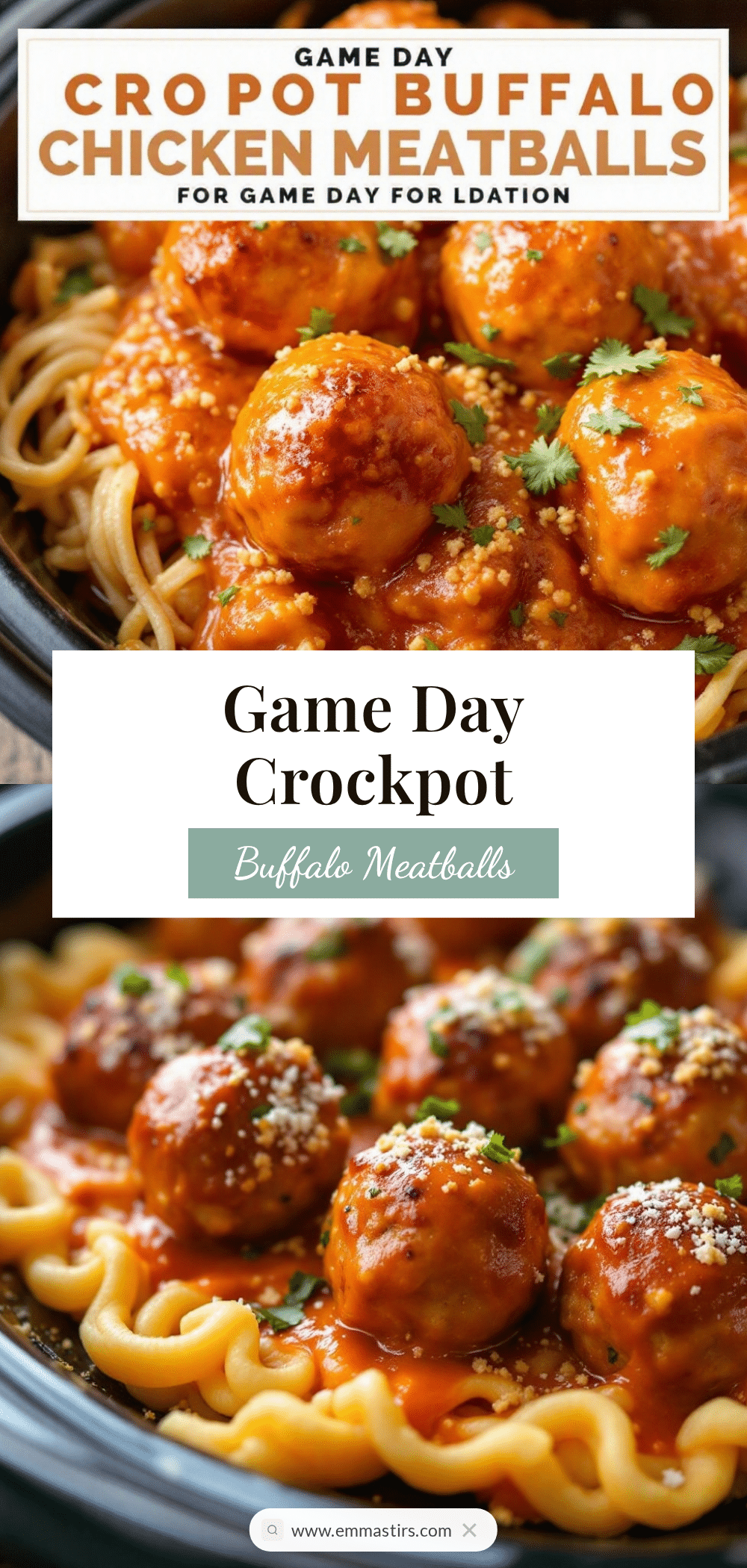 Crockpot Buffalo Chicken Meatballs recipe