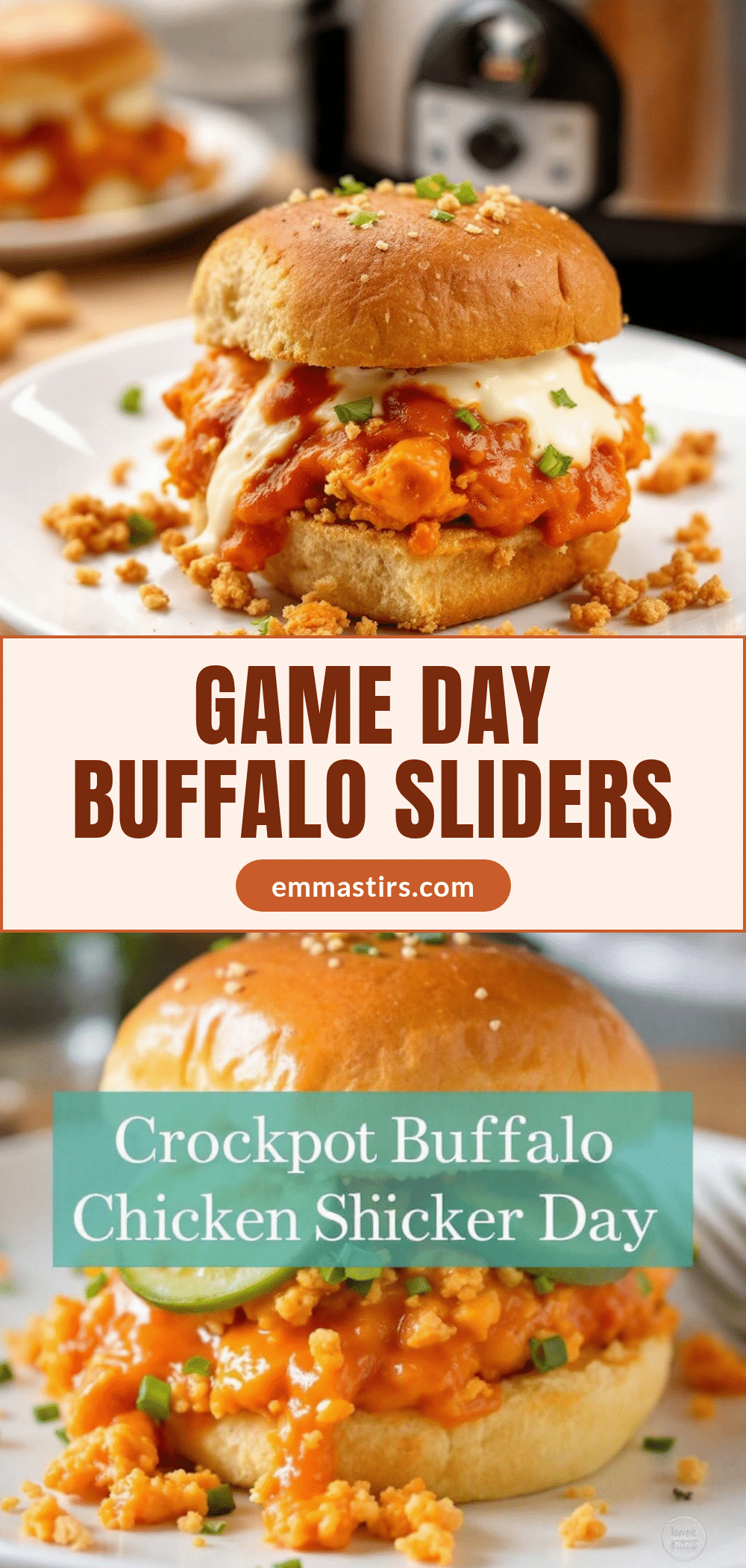 crockpot buffalo chicken sliders recipe