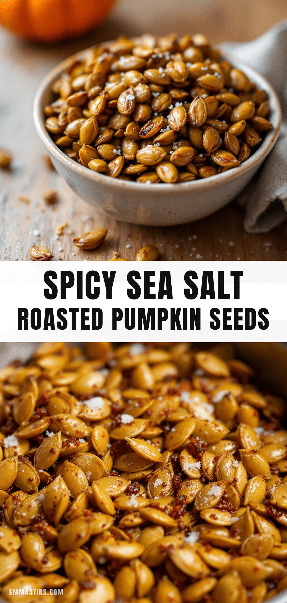 crunchy spicy sea salt roasted pumpkin seeds recipe