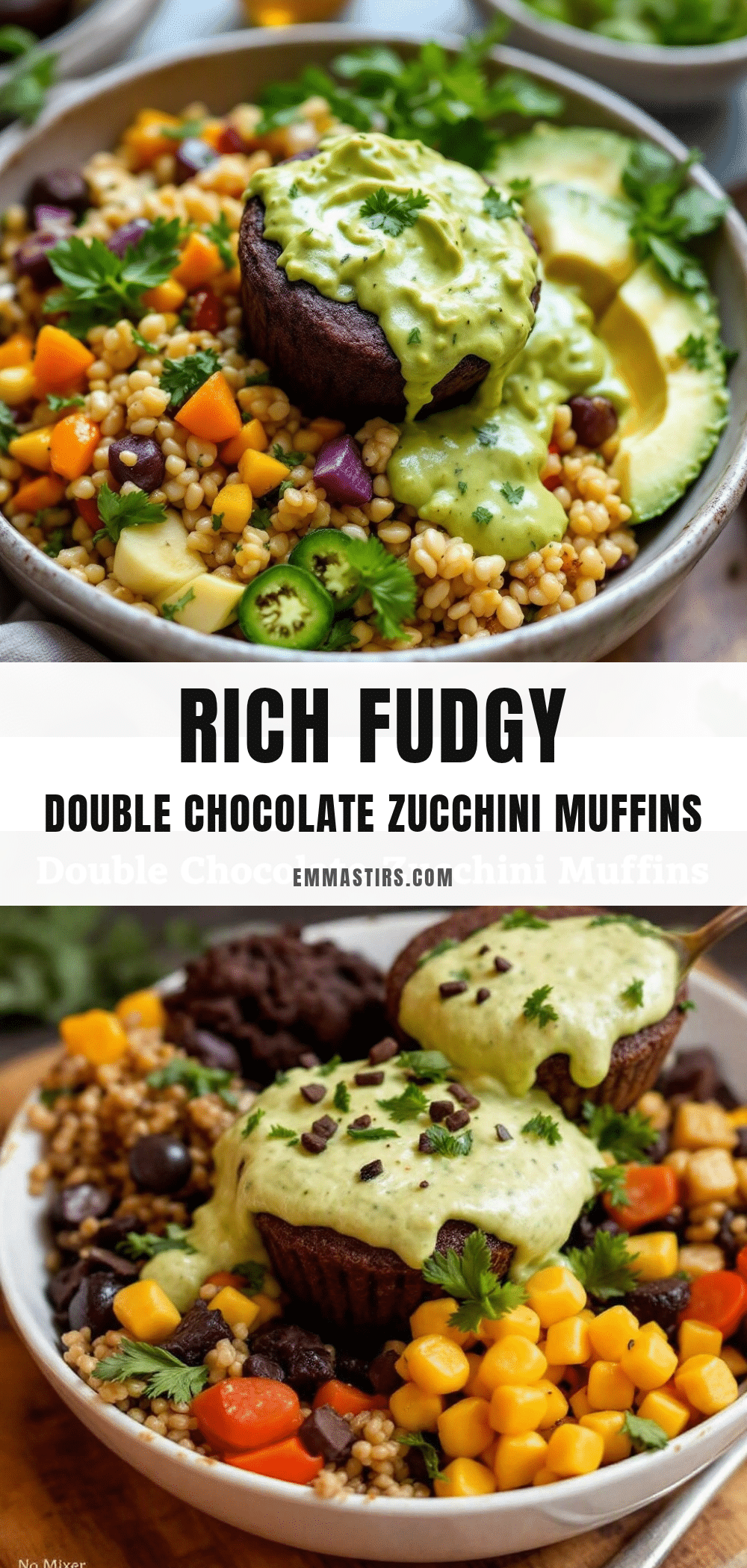 double chocolate zucchini muffins recipe