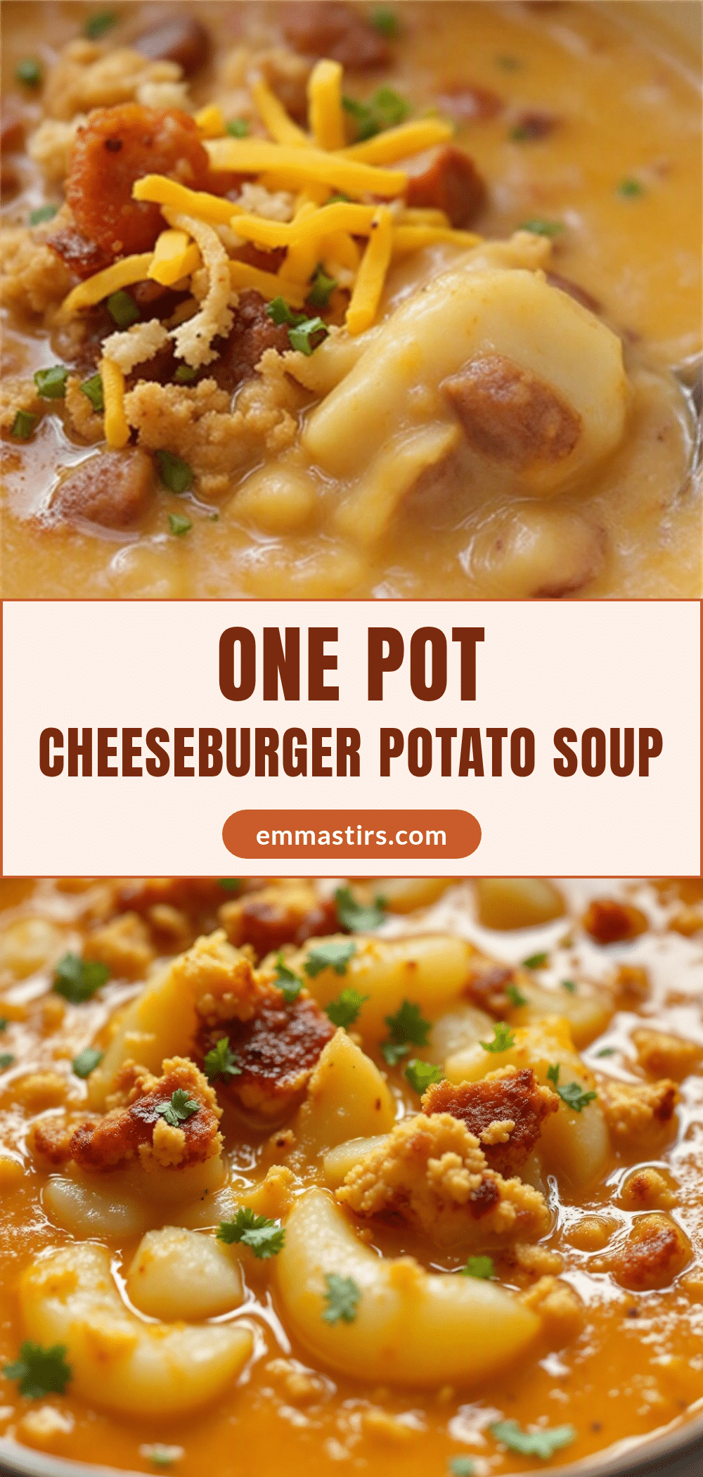 easy cheeseburger potato soup recipe