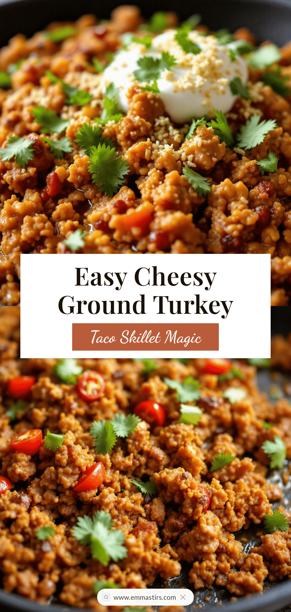 easy cheesy ground turkey taco skillet recipe