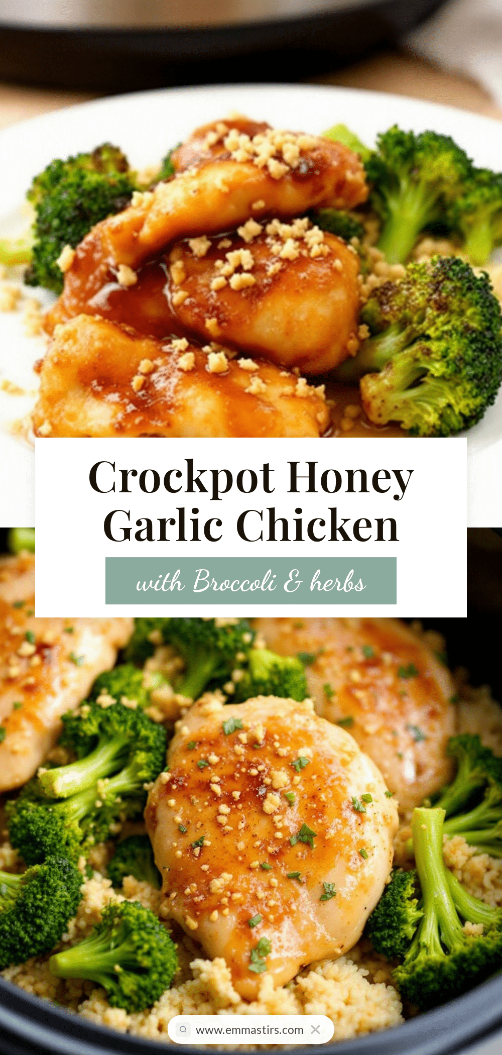 Easy Crockpot Honey Garlic Chicken & Broccoli recipe
