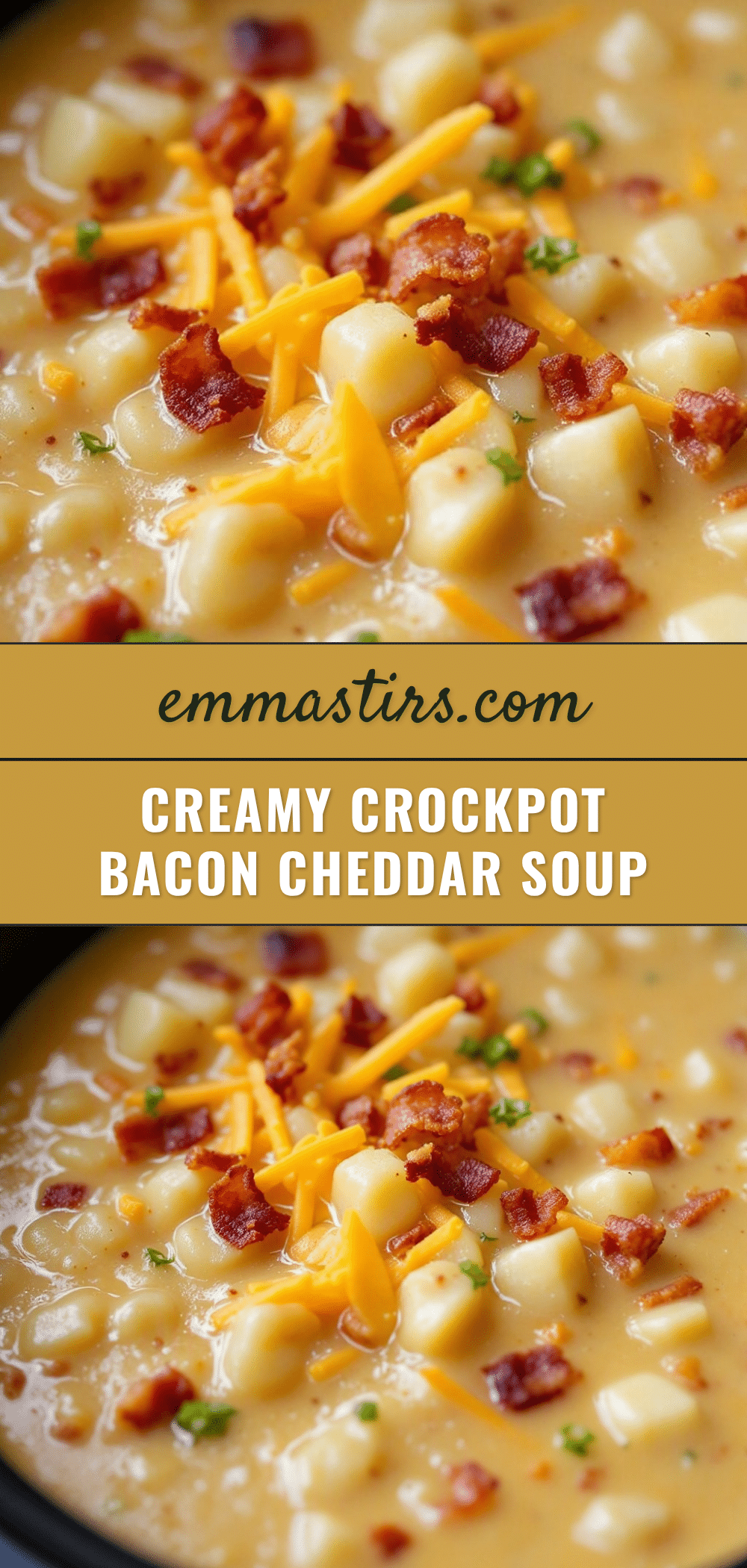 easy crockpot potato soup with bacon recipe