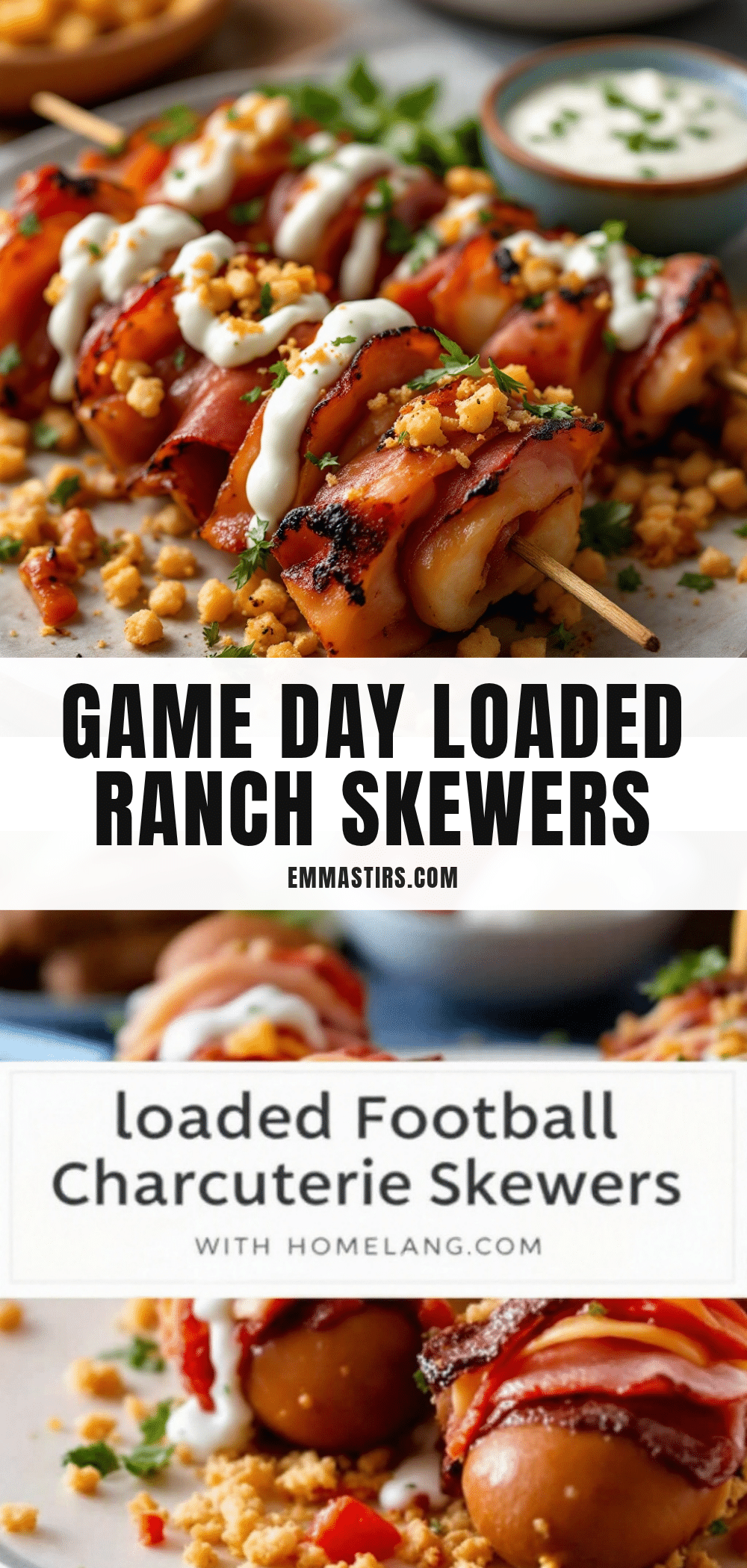 easy loaded football charcuterie skewers with ranch recipe